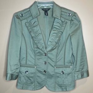 White House Black Market olive green jacket size 8